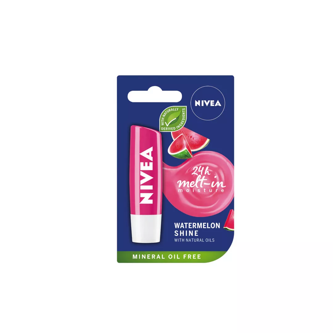 Balsam de buze Nivea Lip Care Watermelon Shine, 4.8 g , [],farmaciabajan.ro