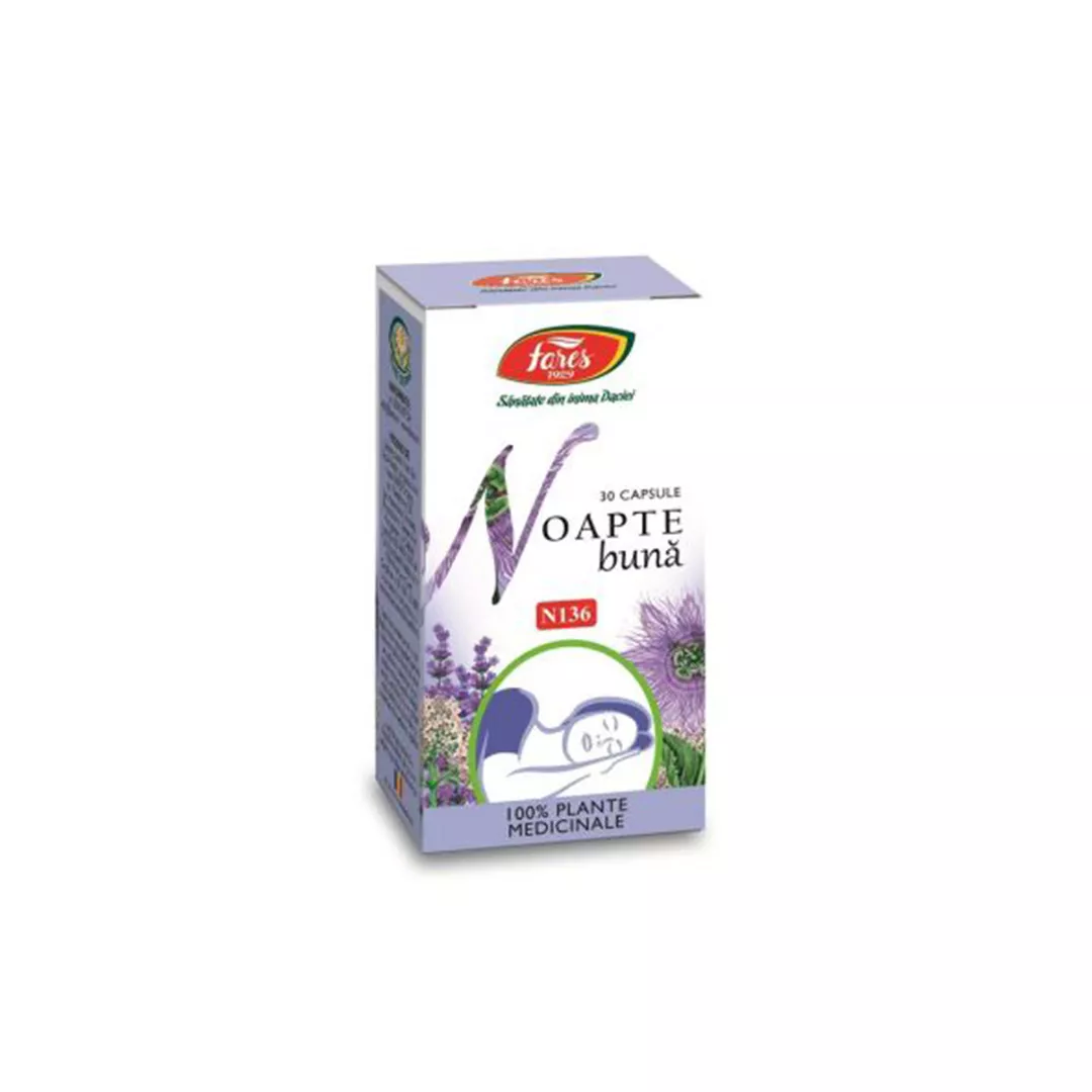 Noapte Buna N136, 30 capsule, Fares, [],farmaciabajan.ro
