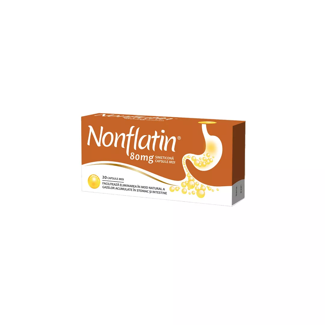 Nonflatin, 80 mg, 20 capsule moi, Biofarm, [],farmaciabajan.ro