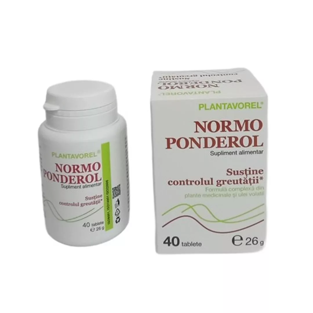 Normoponderol V, 40 tablete, Plantavorel, [],farmaciabajan.ro