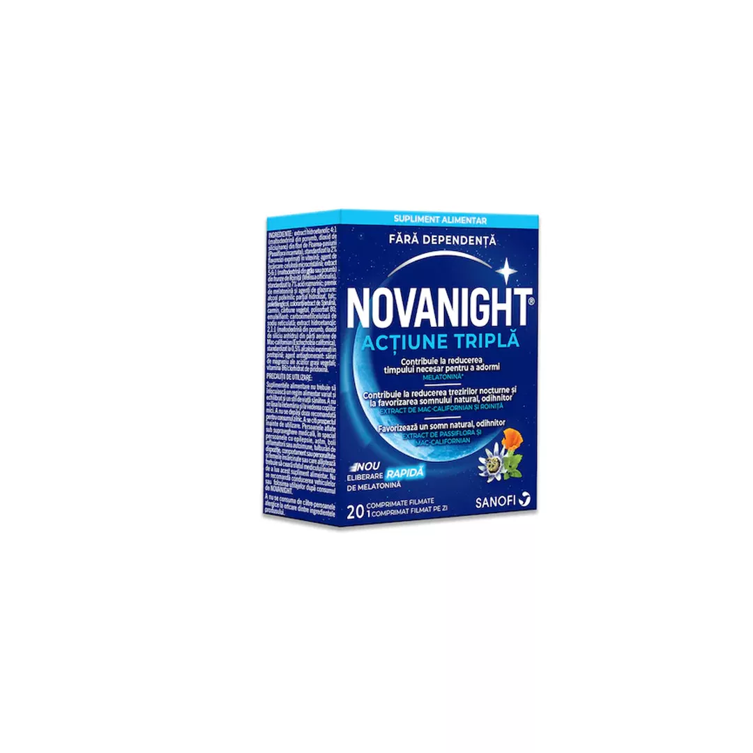 Novanight, 20 comprimate filmate, Sanofi, [],https:farmaciabajan.ro