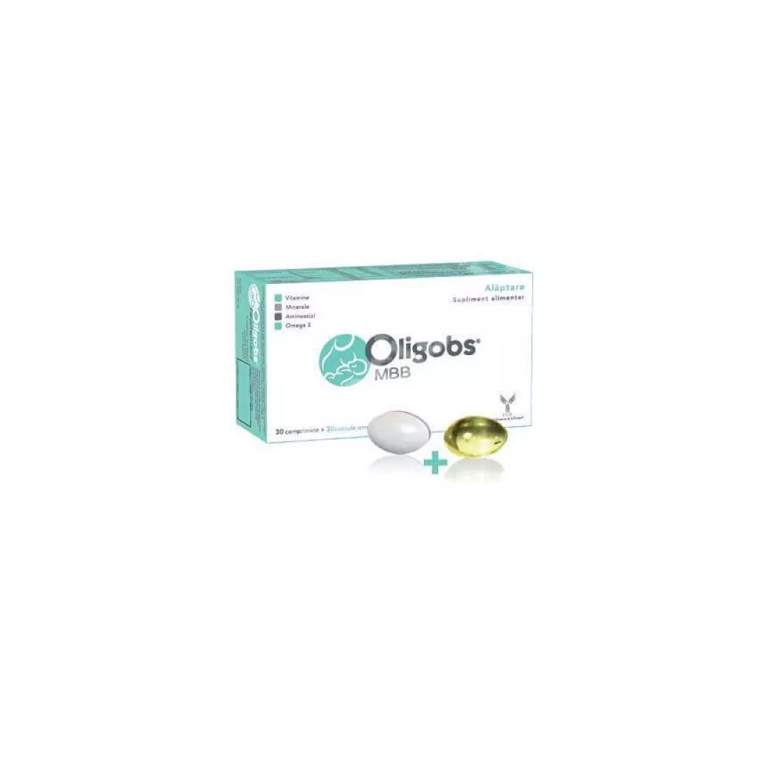 Oligobs Alaptare MBB Omega 3, 30 comprimate + 30 capsule, Laboratoire CCD, [],farmaciabajan.ro