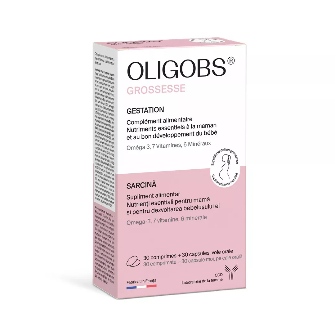 Oligobs Prenatal Omega 3, 30 comprimate + 30 capsule, Laboratoire CCD, [],farmaciabajan.ro
