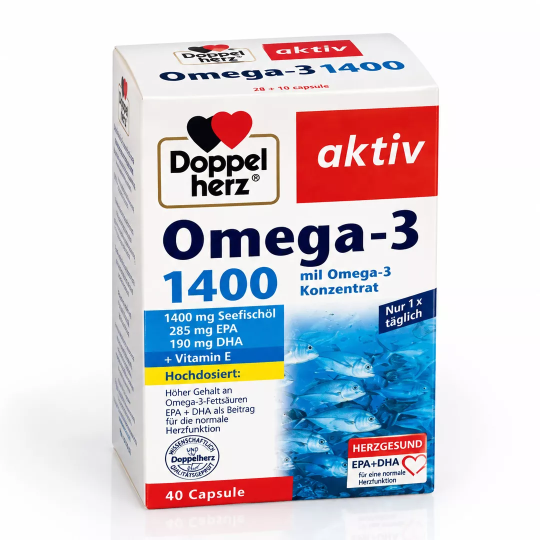 Omega-3, 1400 mg, 40 capsule, Doppelherz, [],farmaciabajan.ro