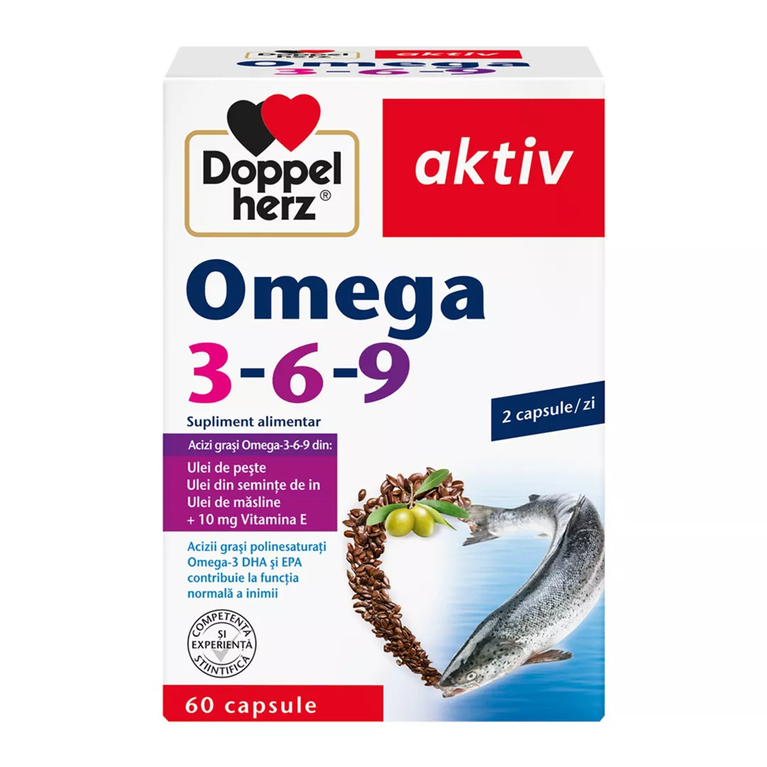 Omega 3-6-9 Aktiv, 60 capsule, Doppelherz, [],farmaciabajan.ro