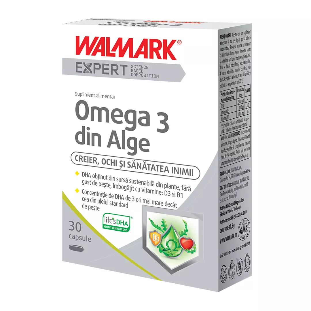 Omega 3 din Alge, 30 capsule, Walmark, [],farmaciabajan.ro