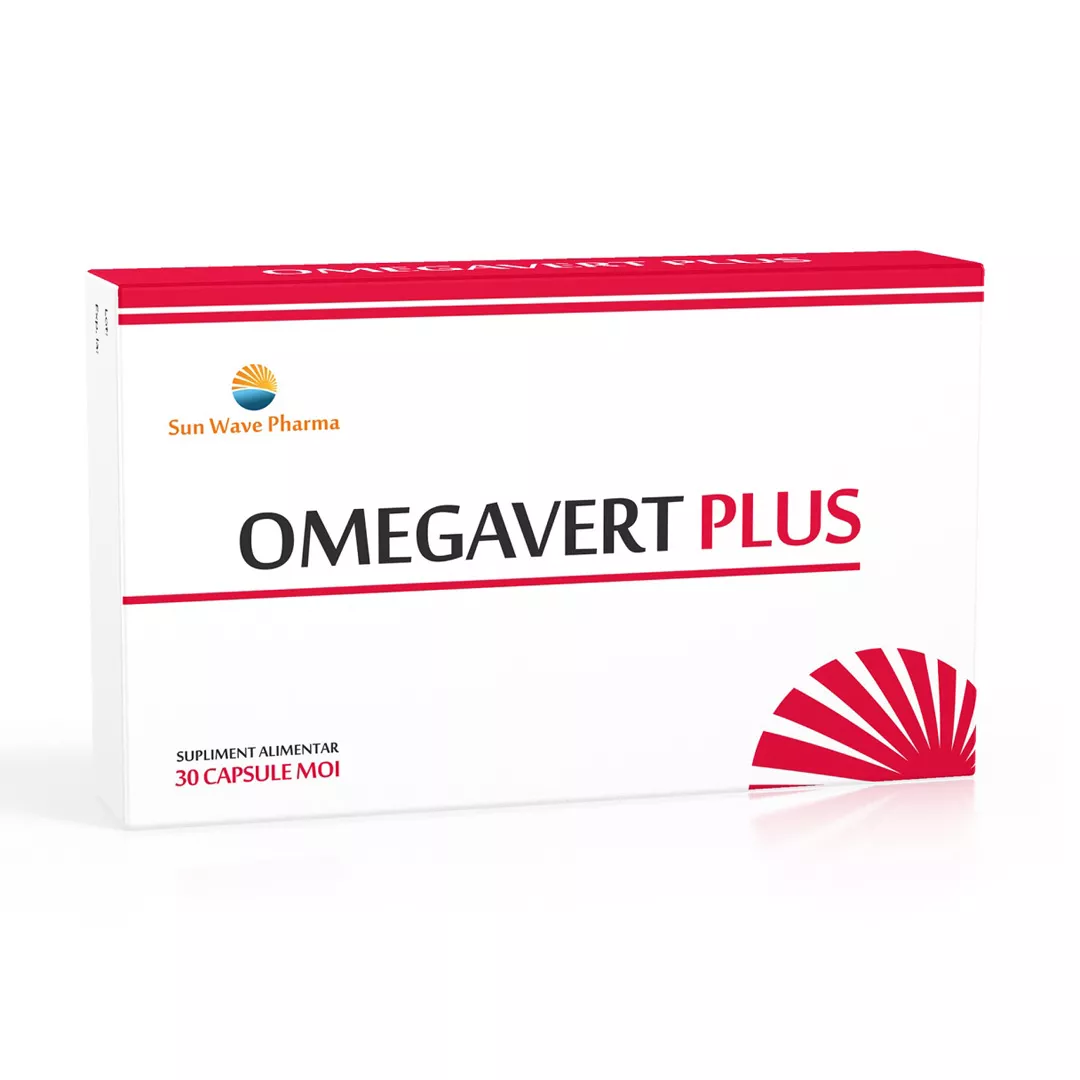 Omegavert Plus, 30 capsule, Sun Wave Pharma, [],farmaciabajan.ro