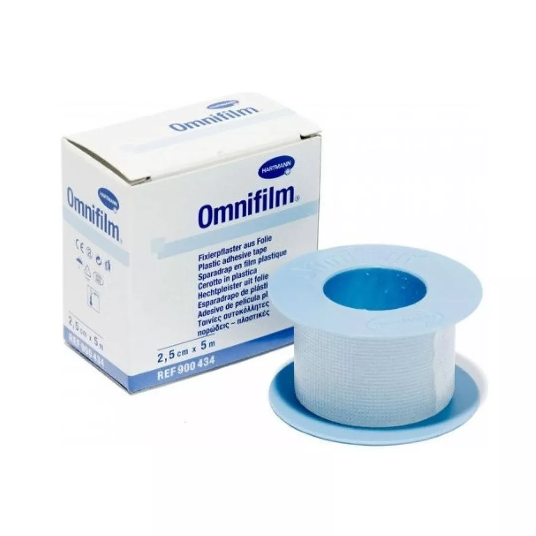 Plasturi adezivi hipoalergenici Omnifilm, transparent, 2,5 cm x 5 m, Hartmann, [],farmaciabajan.ro