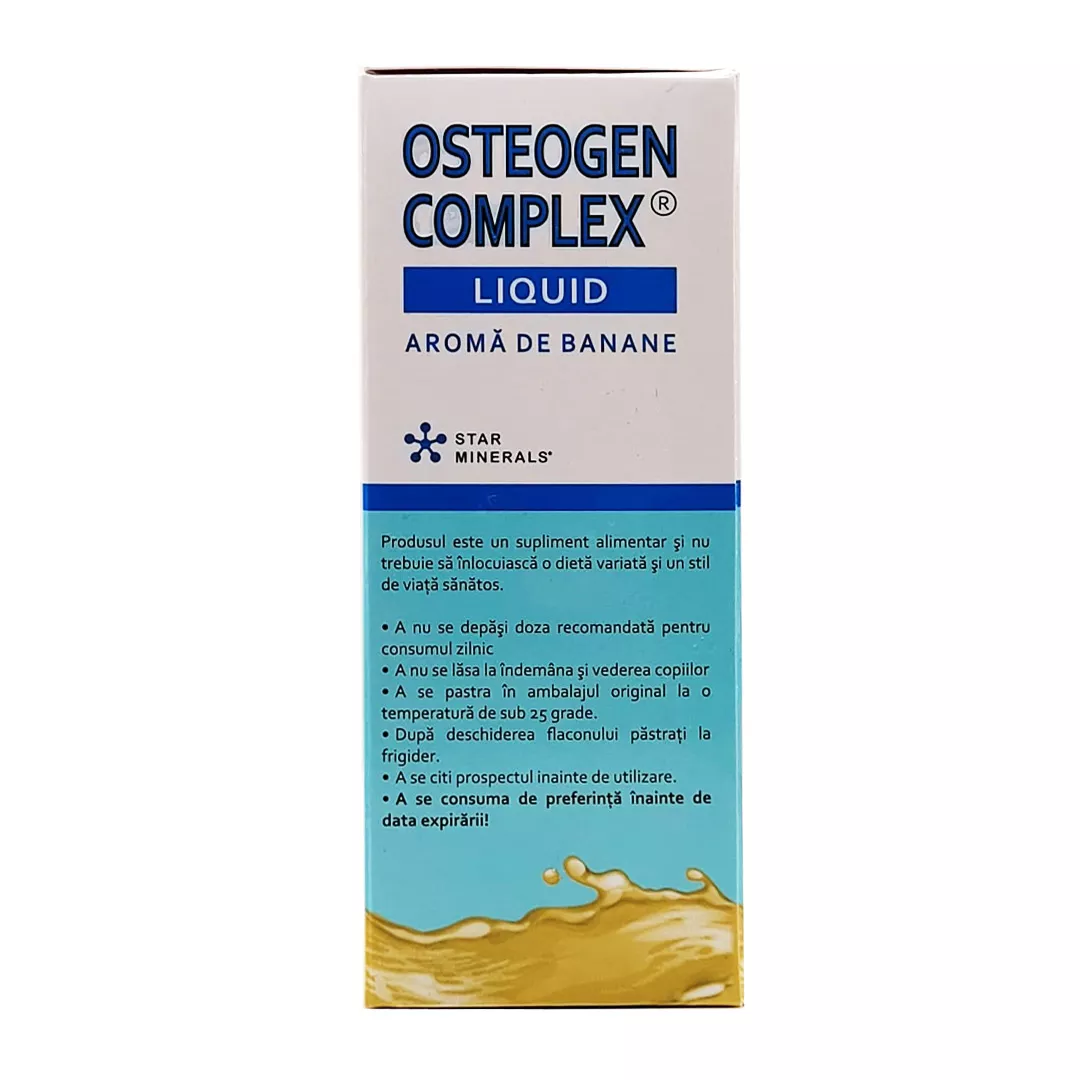 Osteogen complex lichid, aroma banane, 200 ml, [],farmaciabajan.ro
