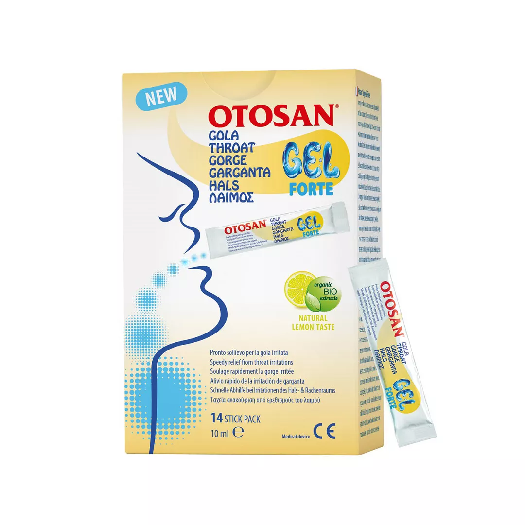 Gel pentru gat forte, 14 plicuri x 10 ml, Otosan, [],farmaciabajan.ro