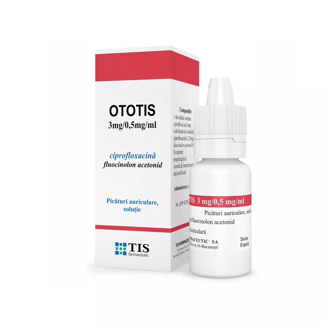 Ototis solutie auriculara, 10 ml, Tis Farmaceutic, [],farmaciabajan.ro