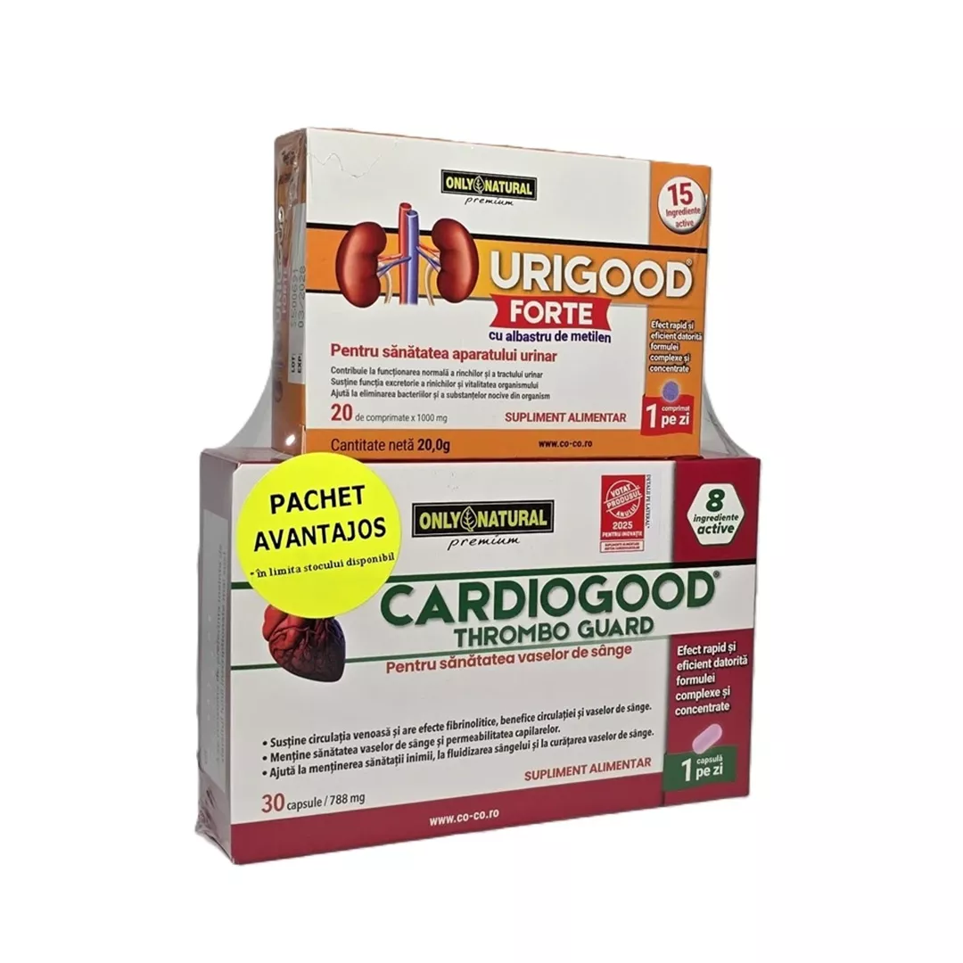 Pachet: Cardiogood Thromboguard + Urigood Forte 30 capsule + 20 comprimate, [],farmaciabajan.ro