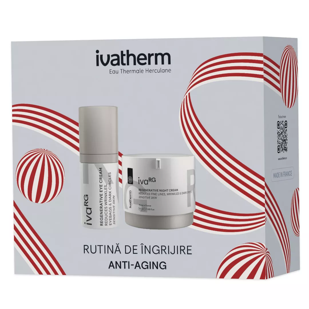 Pachet: Crema de noapte ivaRG 50ml + Crema contur ochi ivaRG 15 ml, Ivatherm, [],farmaciabajan.ro