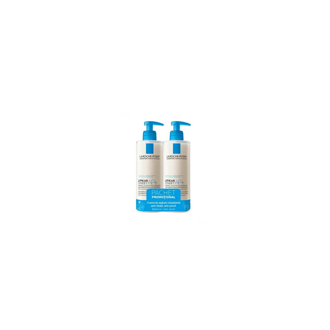 Pachet: Lipikar Syndet AP+, 400 ml, La Roche-Posay, [],farmaciabajan.ro