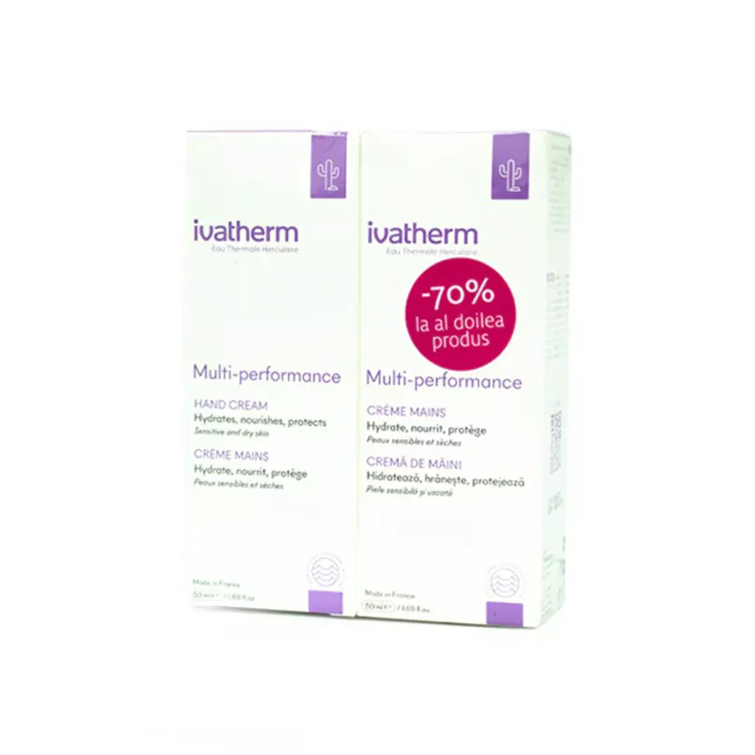 Pachet Multi-Performance Crema Maini, 50 ml (1+1) -70% Reducere, Ivatherm, [],farmaciabajan.ro