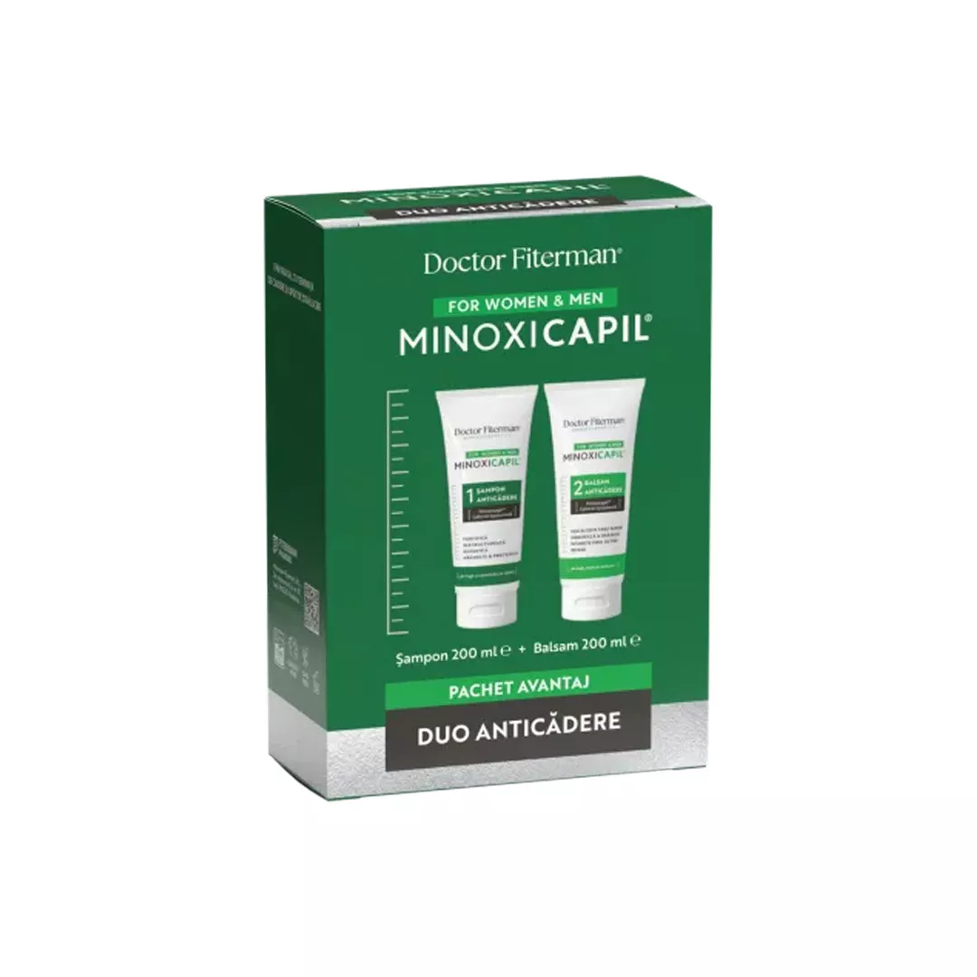 Pachet: Sampon, 200 ml + Balsam, 200 ml Minoxicapil, Doctor Fiterman, [],farmaciabajan.ro