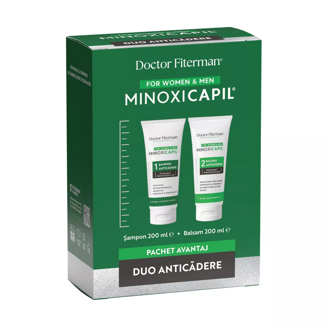 Pachet: Sampon, 200 ml + Balsam, 200 ml Minoxicapil, Doctor Fiterman, [],farmaciabajan.ro