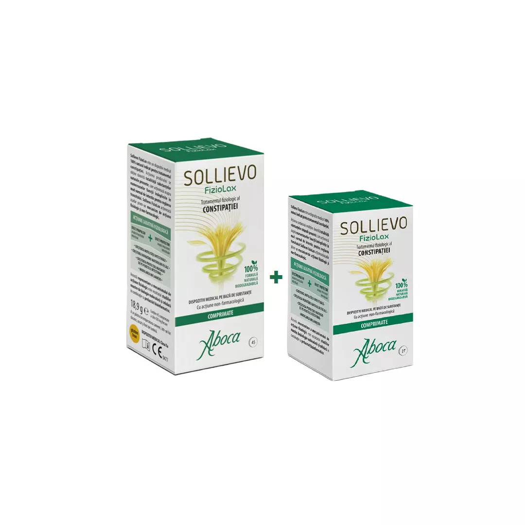 Pachet Sollievo Fiziolax DM, 45 + 27 tablete, Aboca, [],farmaciabajan.ro