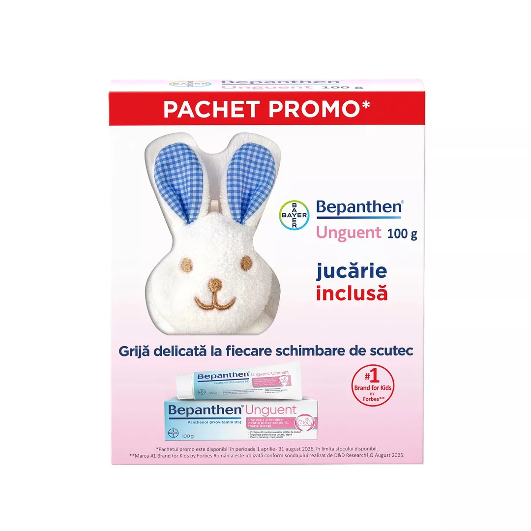 Pachet Unguent pentru iritatiile de scutec Bepanthen, 100 g + jucarie, Bayer, [],farmaciabajan.ro