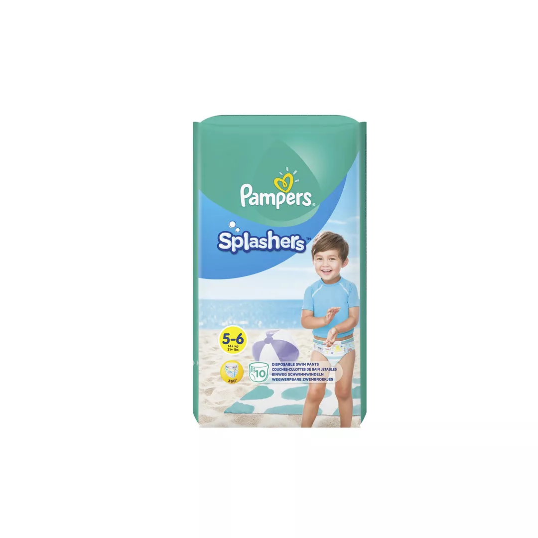 Scutece chilotel pentru apa Pampers Splash 5 Junior, 14 + kg, 10 bucati, [],farmaciabajan.ro