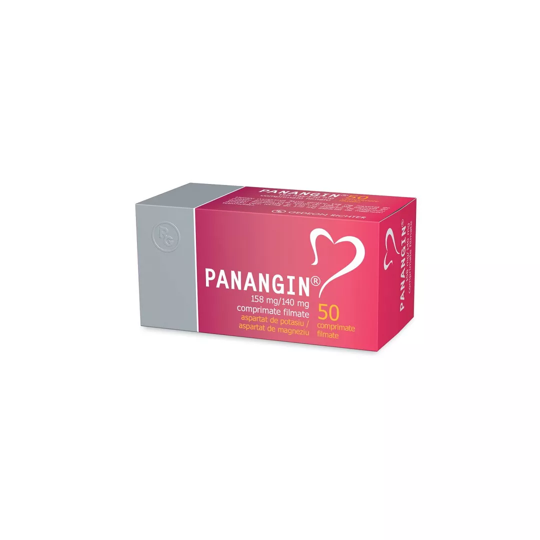 Panangin, 158 mg/140 mg, 50 comprimate filmate, Gedeon Richter, [],https:farmaciabajan.ro