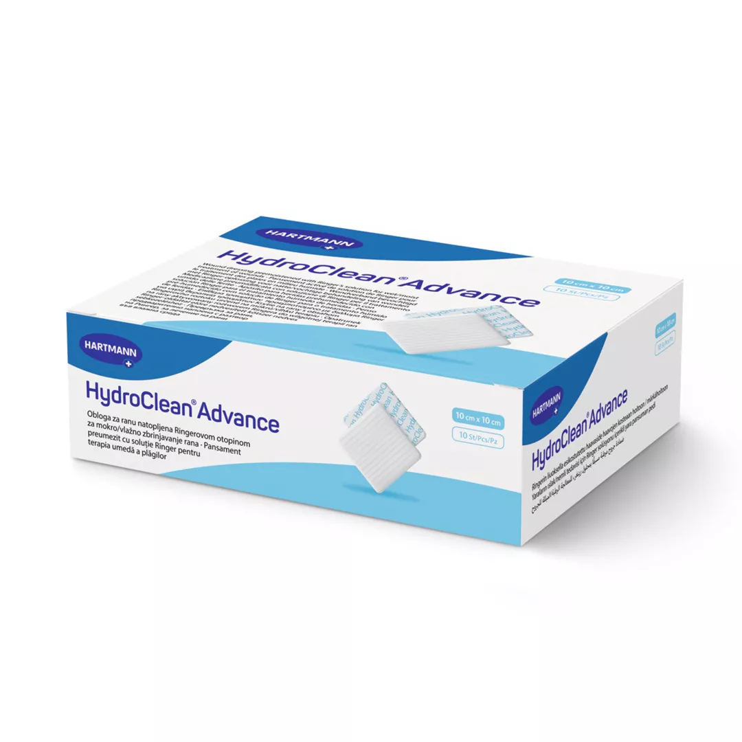 Pansament activat pentru terapia umeda HydroClean Advance, 10 x 10 cm, 10 bucati, Hartmann, [],farmaciabajan.ro