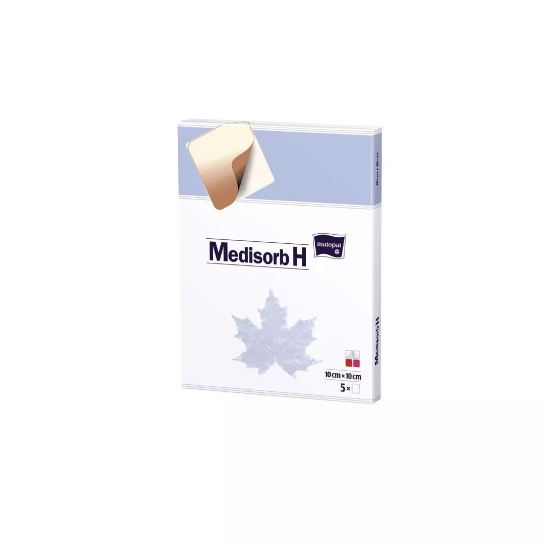 Pansament cu hidrocoloid Medisorb H , 10 x 10 cm, 5 bucati, Matopat, [],farmaciabajan.ro