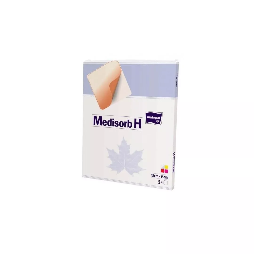 Pansament cu hidrocoloid Medisorb H , 15 x 15 cm, 5 bucati, Matopat, [],farmaciabajan.ro