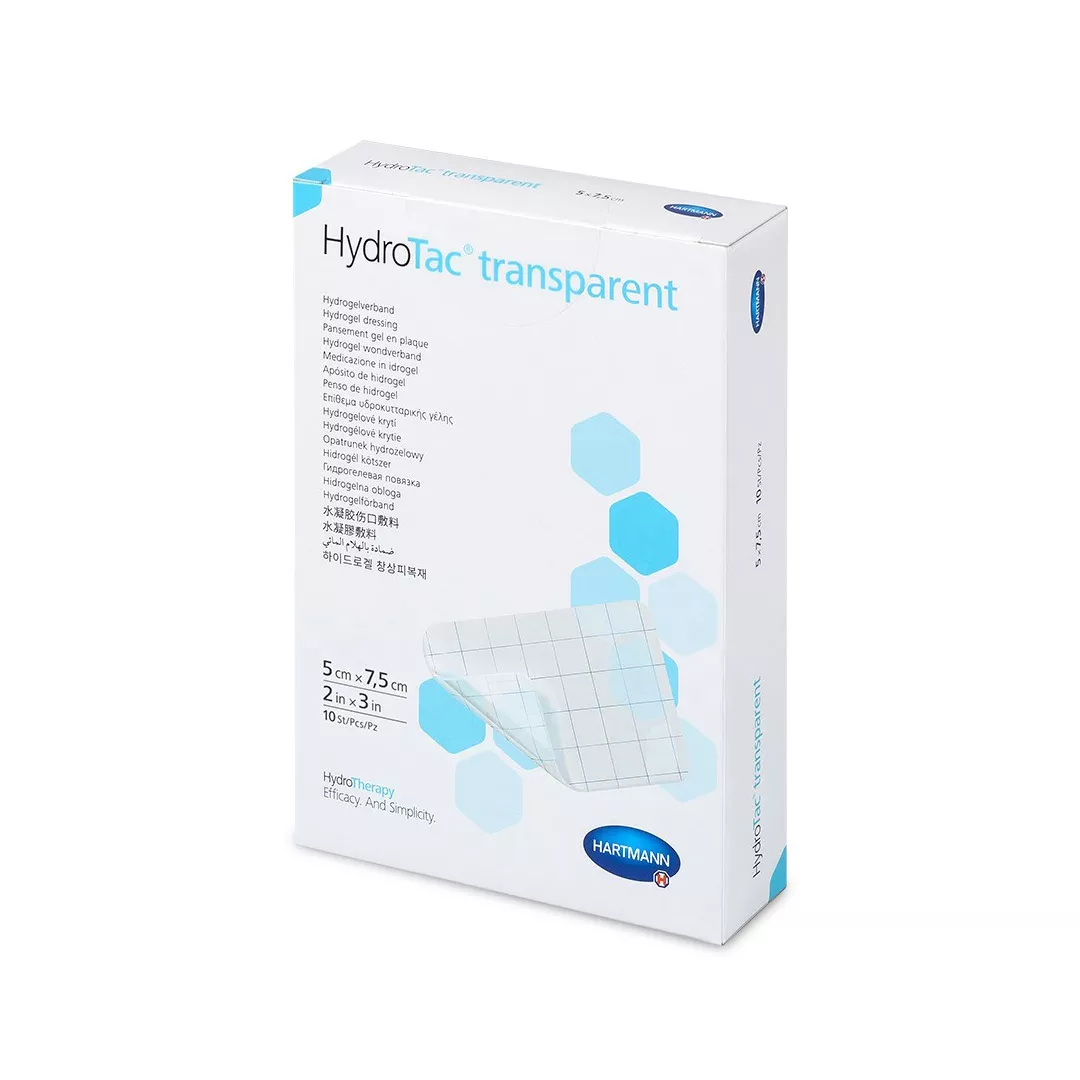 Pansament hidrogel HydroTac transparent 5x7,5cm, 10 bucati, Hartmann, [],farmaciabajan.ro
