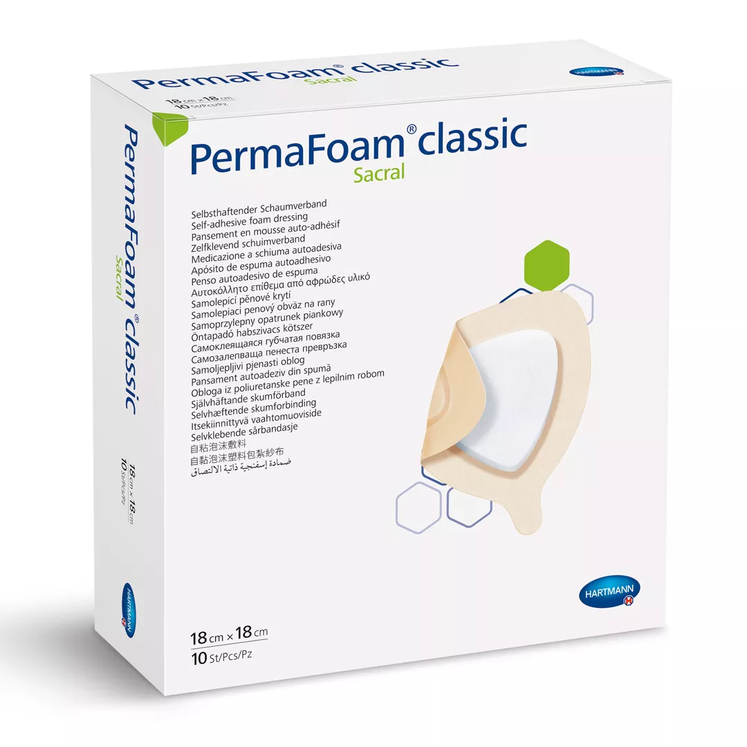 Pansament PermaFoam Classic Sacral, 18 x 18 cm, 1 cutie/3 bucati, Hartmann, [],farmaciabajan.ro