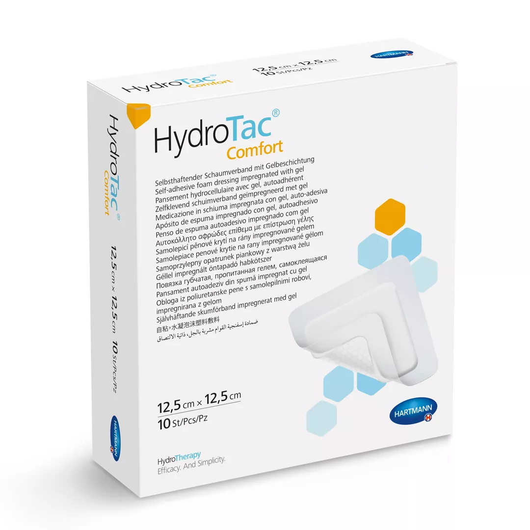 Pansament steril HydroTac comfort, 12,5 x 12,5 cm, 1 cutie/10 bucati, Hartmann, [],https:farmaciabajan.ro