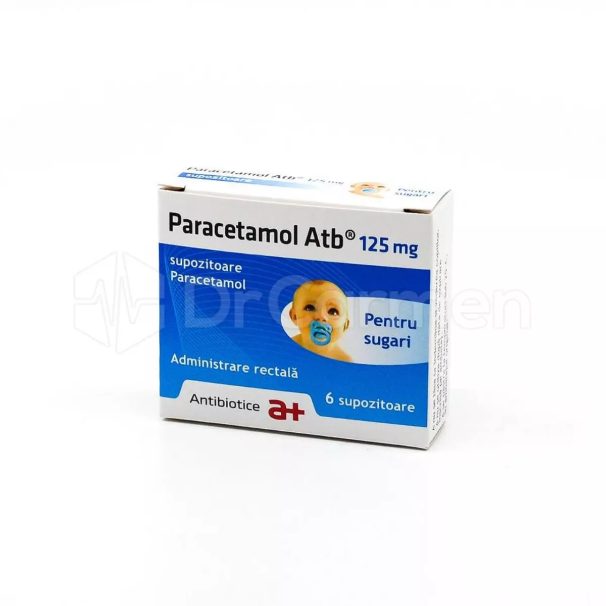 PARACETAMOL ATB 125 mg x 2 CUTIE CU 2 FOLII PVC X 3 SUPOZ., [],farmaciabajan.ro