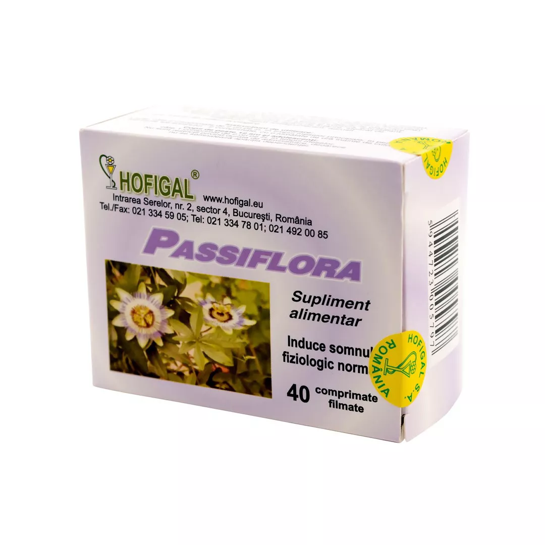 Passiflora, 40 comprimate, Hofigal, [],farmaciabajan.ro