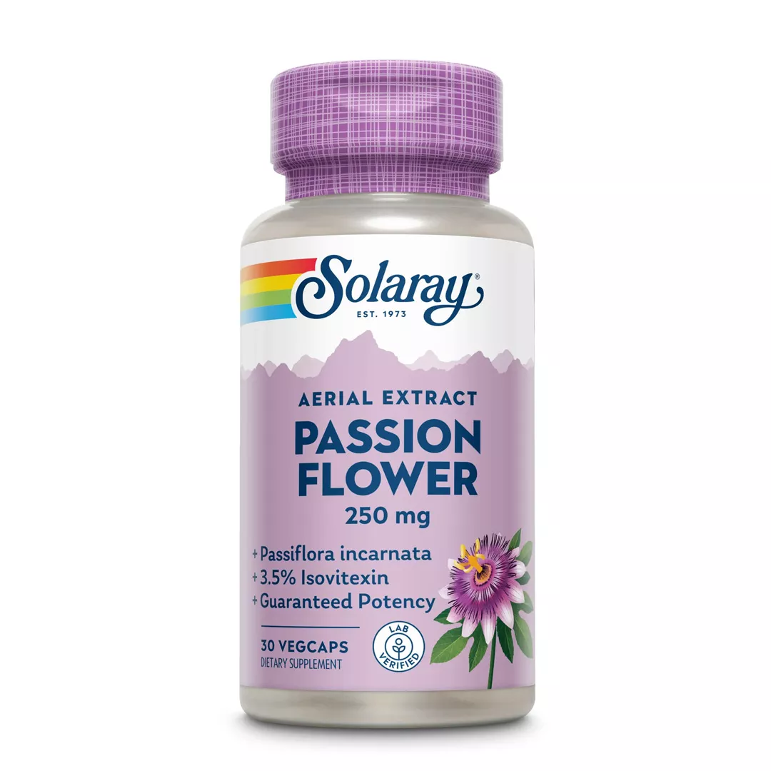 Passion Flower (Floarea-pasiunii), 250 mg, 30 capsule vegetale, Secom, [],farmaciabajan.ro