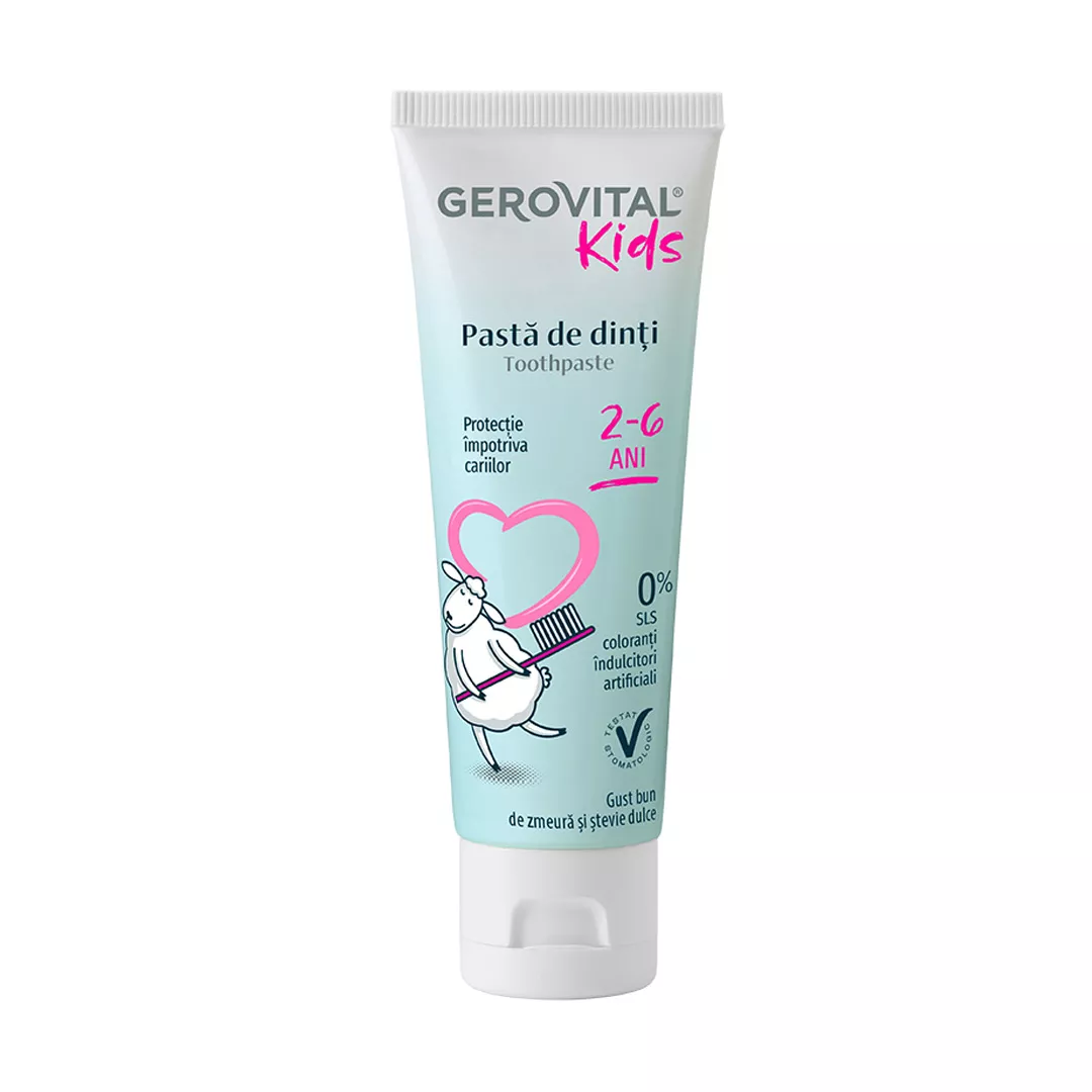 Pasta de dinti 2-6 ani, 50 ml, Gerovital Kids, [],farmaciabajan.ro
