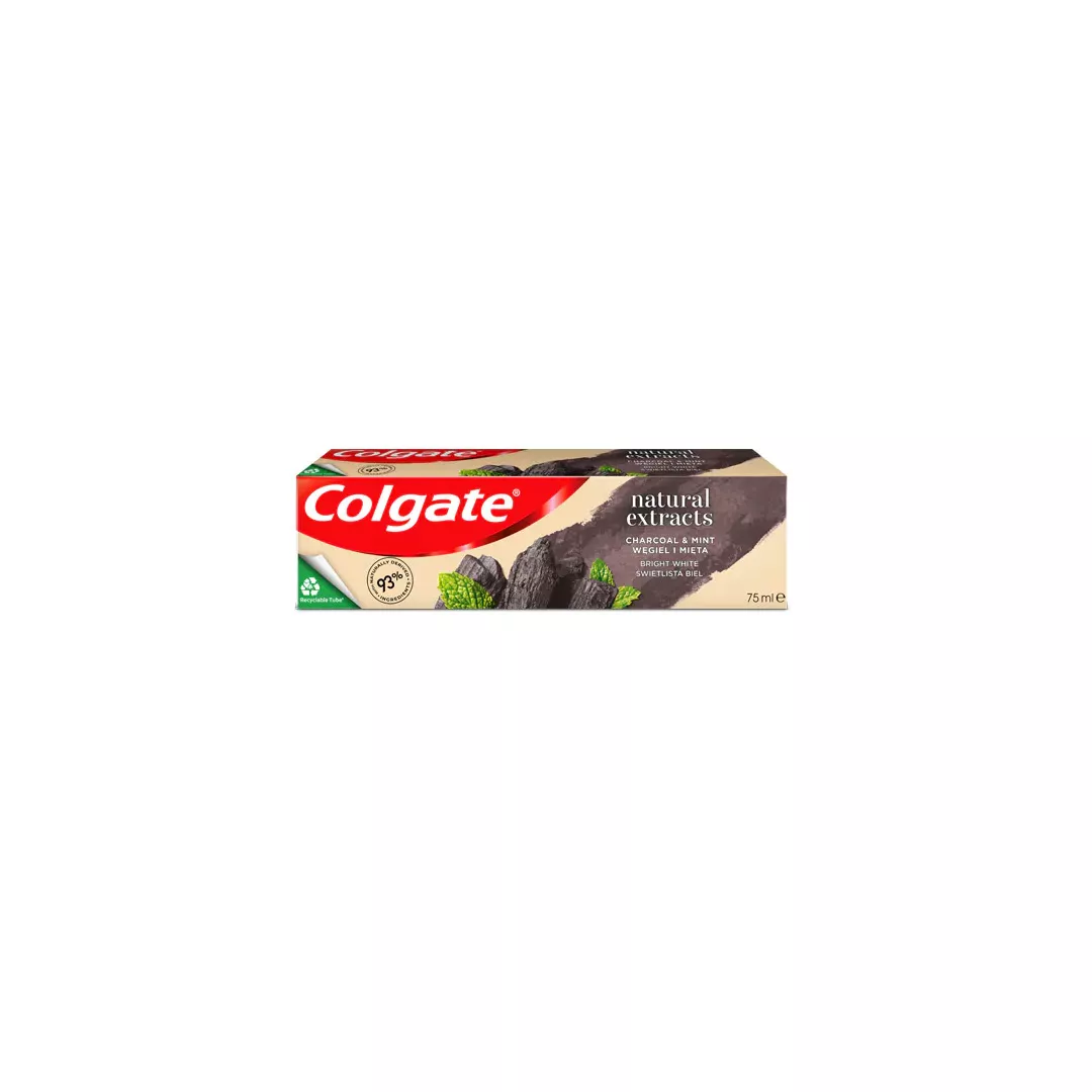 Pasta de dinti Colgate Natural Extracts Charcoal + White, 75 ml, [],farmaciabajan.ro