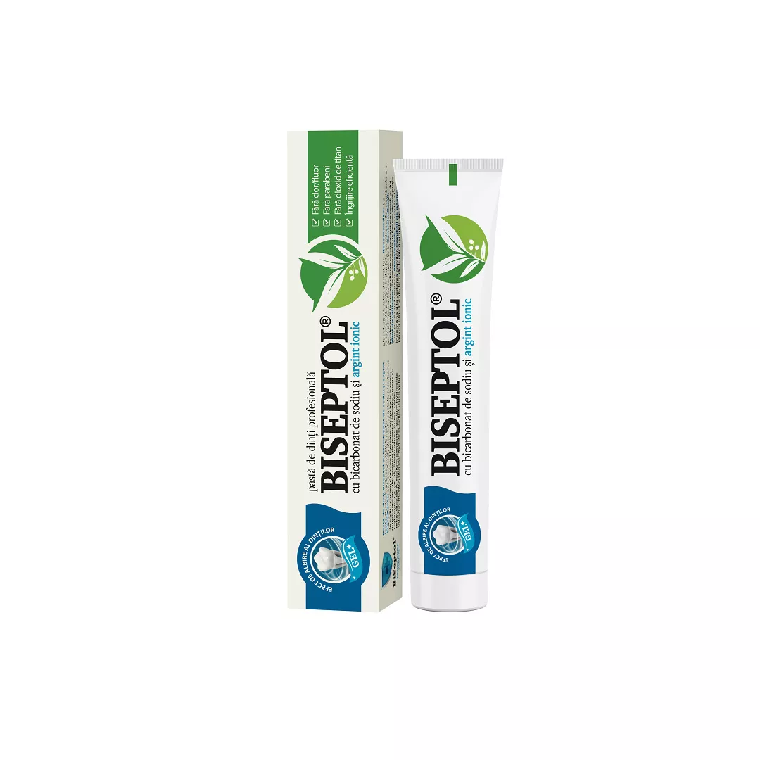 Pasta de dinti cu Argint Ionic Biseptol, 75 ml, Dacia Plant, [],farmaciabajan.ro