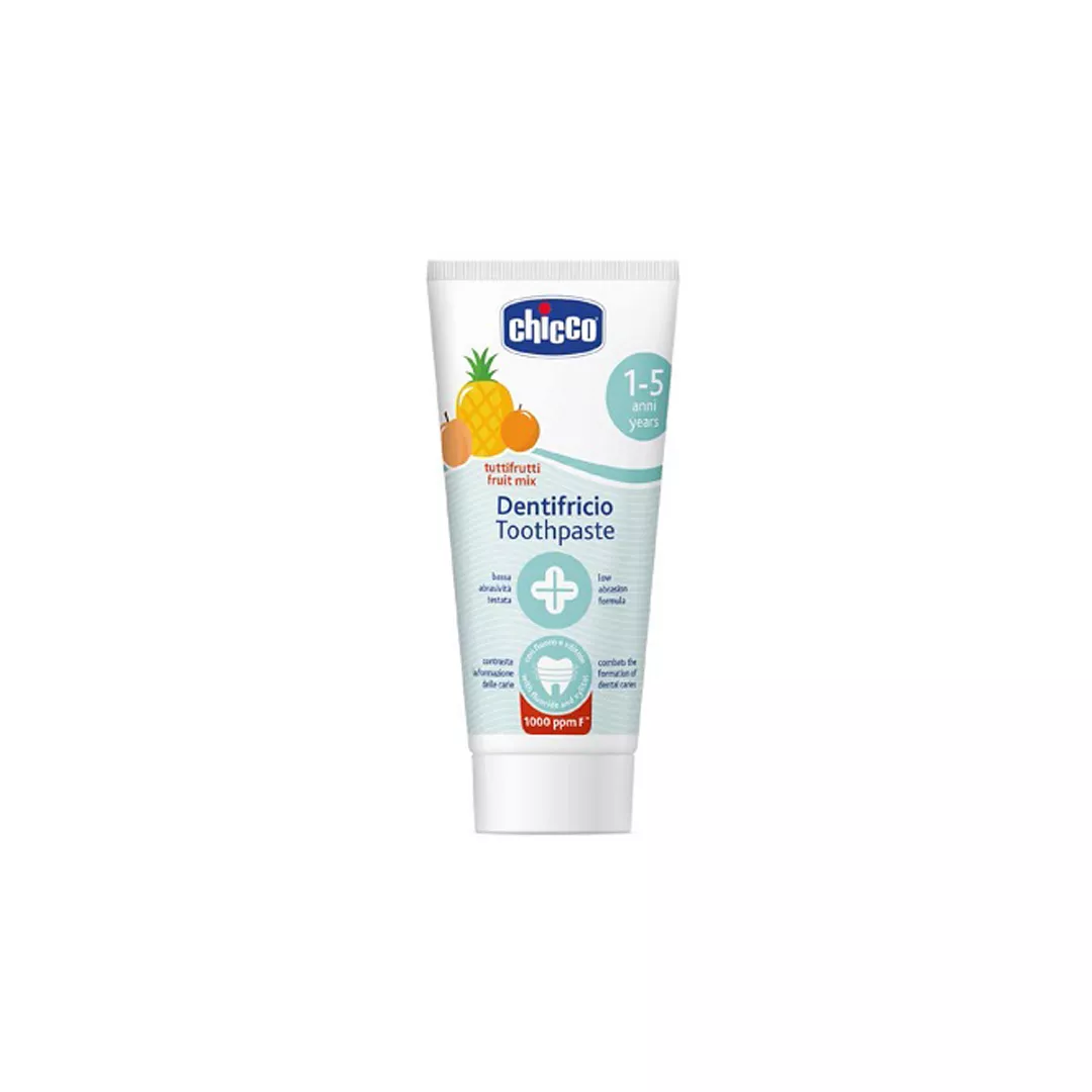 Pasta dinti cu fluor cu aroma de multi-fructe, 50 ml, 1-5 ani+, Chicco, [],farmaciabajan.ro