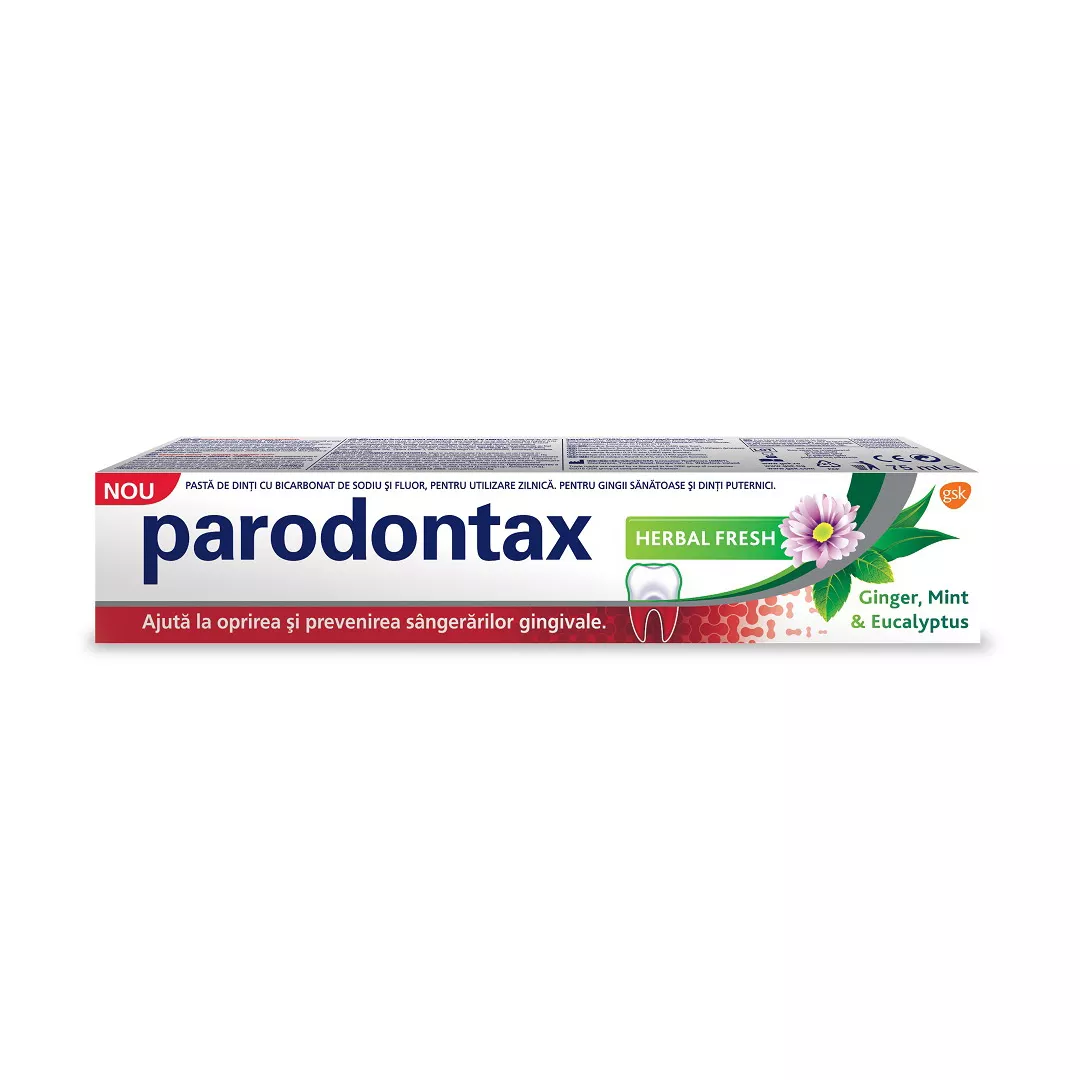Pasta de dinti Herbal Fresh Parodontax, 75 ml, Gsk, [],https:farmaciabajan.ro