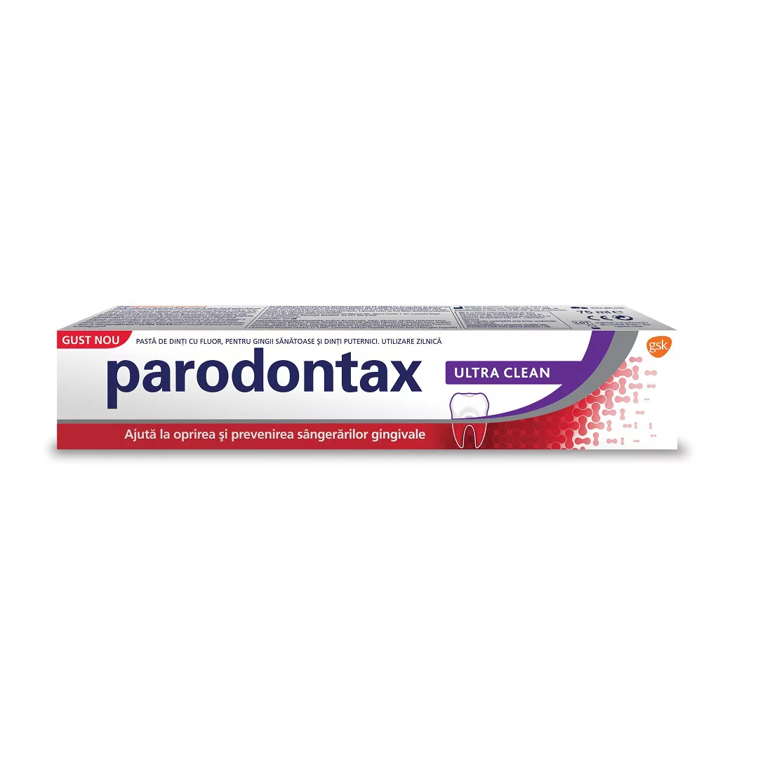 Pasta de dinti Ultra Clean Parodontax, 75 ml, Gsk, [],farmaciabajan.ro