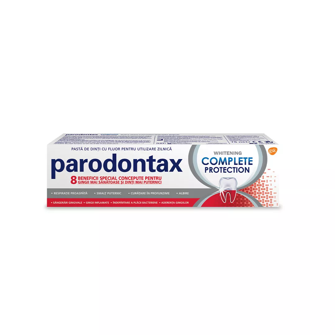Pasta dinti Complete Protection Whitening , 75ml, Parodontax, [],https:farmaciabajan.ro