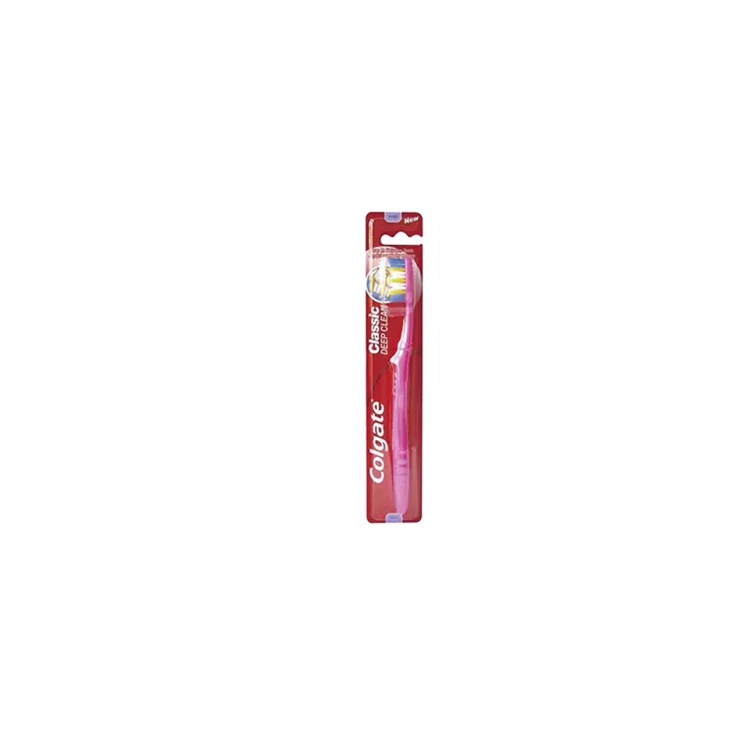 Periuta de dinti Colgate Classic Deep Clean cu peri de duri, [],farmaciabajan.ro