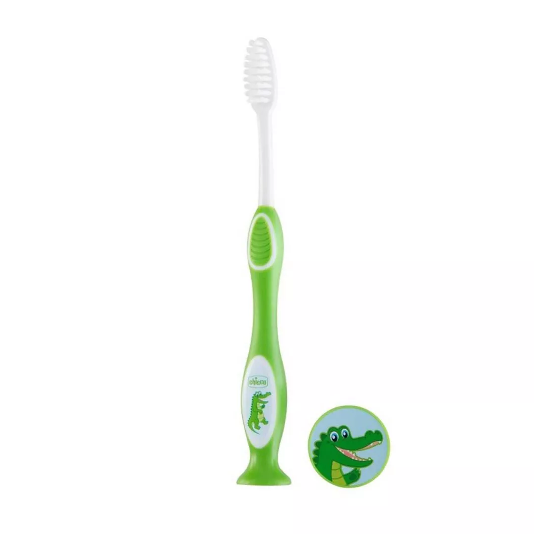 Periuta de dinti pentru copii 3-6 ani, verde, 0907920, Chicco, [],farmaciabajan.ro