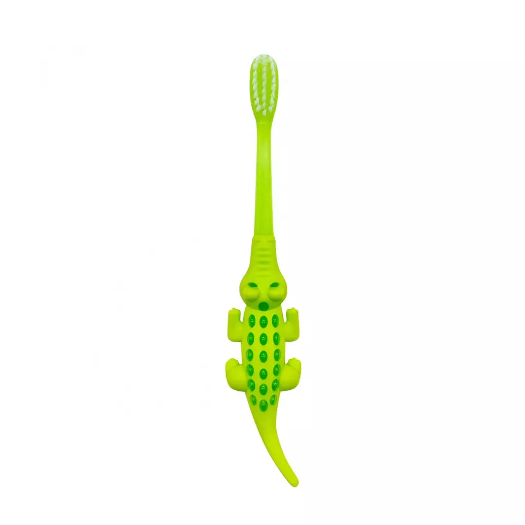 Periuta de Dinti pentru Copii A0641, Model Crocodile, 1-3 Ani, 1 bucata, Akuku, [],farmaciabajan.ro