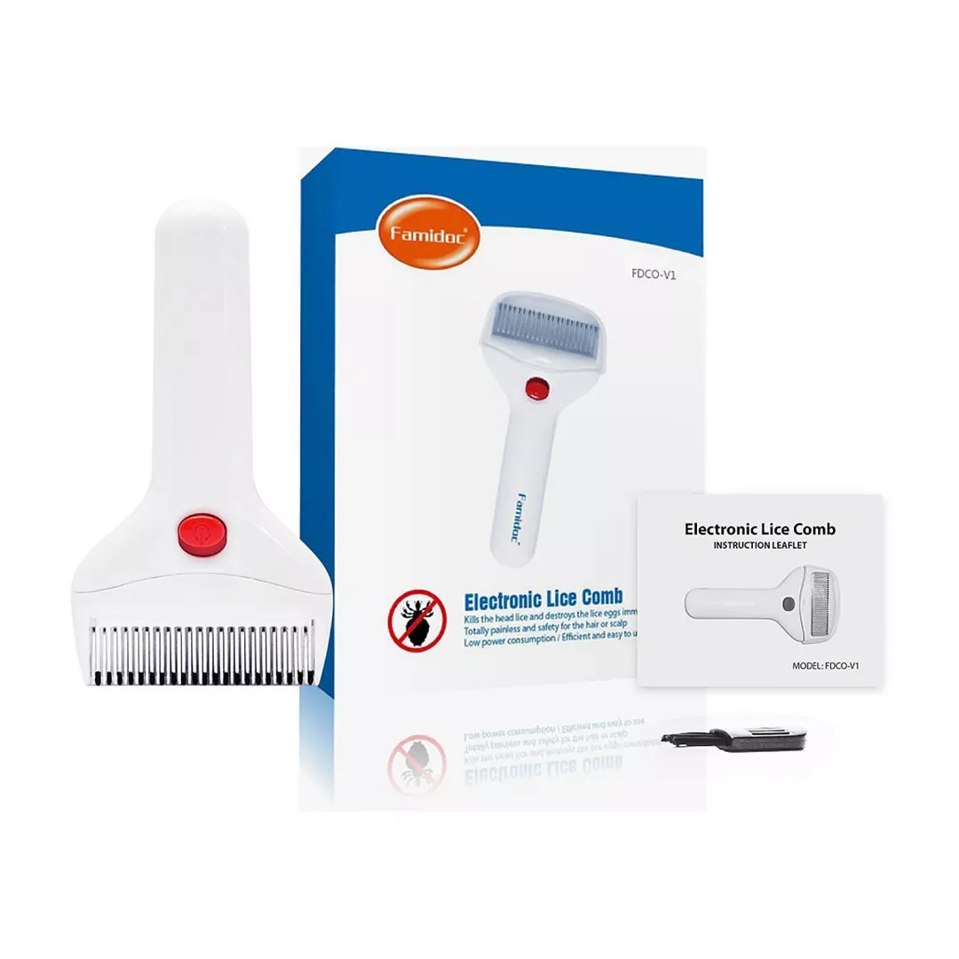 Pieptene electric Anti-Paduchi cu indicator sonor, Famidoc, [],farmaciabajan.ro