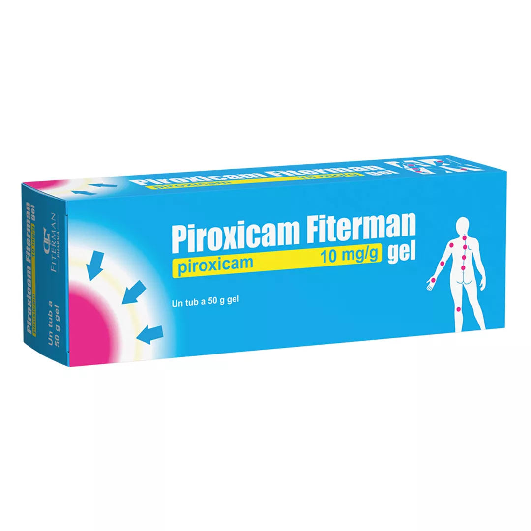 Piroxicam gel, 10 mg/g, 50 g, Fiterman, [],farmaciabajan.ro