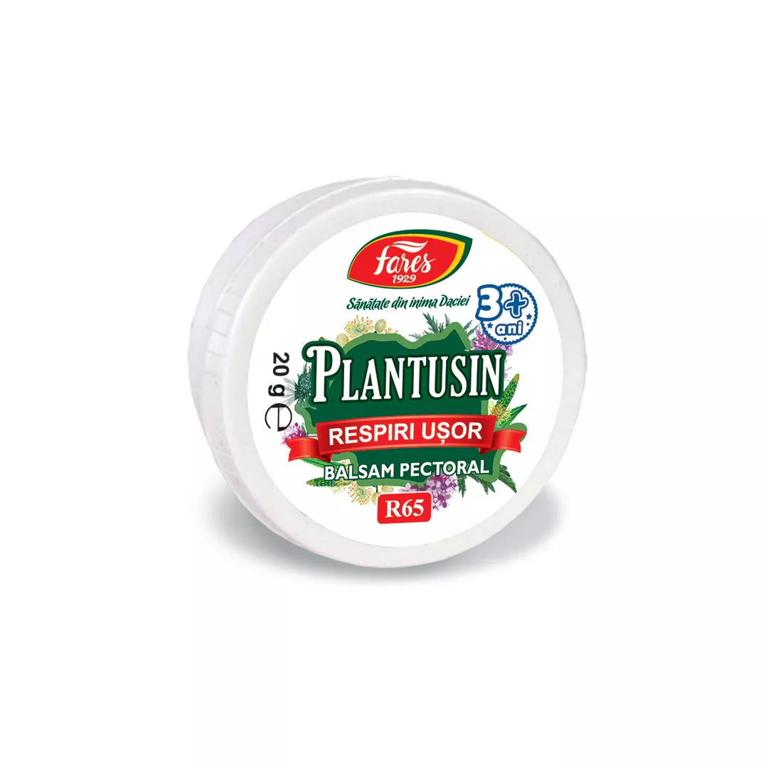 Plantusin Respiri Usor, R65, balsam pectoral 20 g, Fares, [],farmaciabajan.ro