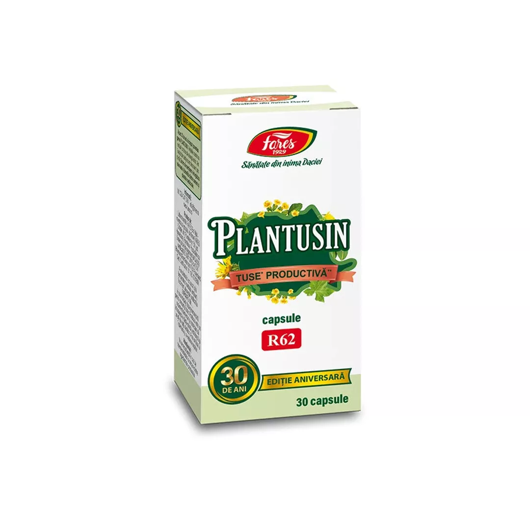 Plantusin Tuse Productiva R62, 30 capsule, Fares, [],farmaciabajan.ro