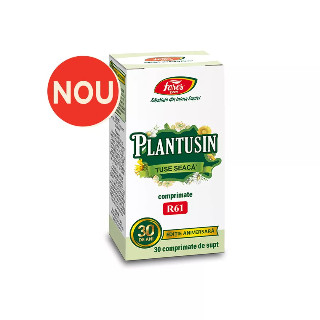 Plantusin tuse seaca, R61, 30 comprimate de supt, Fares, [],https:farmaciabajan.ro
