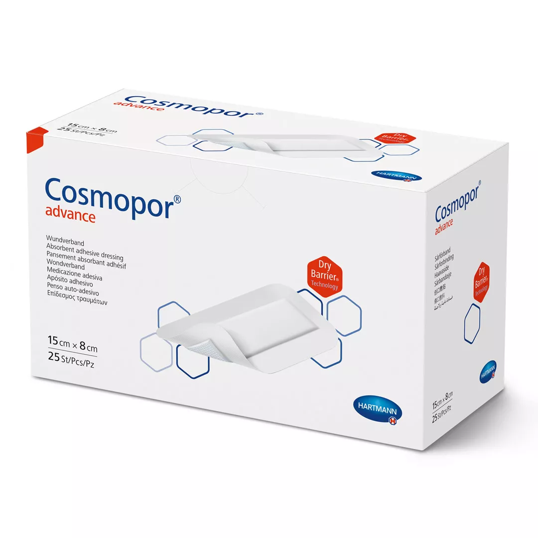 Plasture autoadeziv, Cosmopor Advance, 15 x 8 cm, 1 cutie/25 bucati, Hartmann, [],https:farmaciabajan.ro